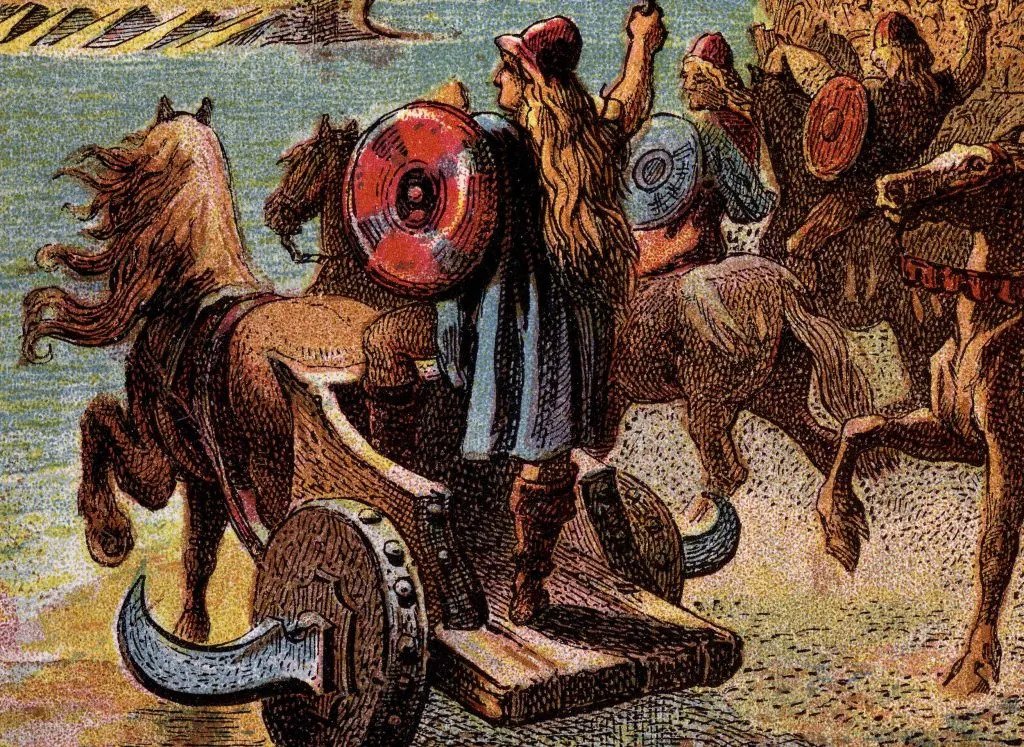 Tóc mullet - Người La Mã cổ đại trên xe ngựa, với mái tóc dài ở phía sau