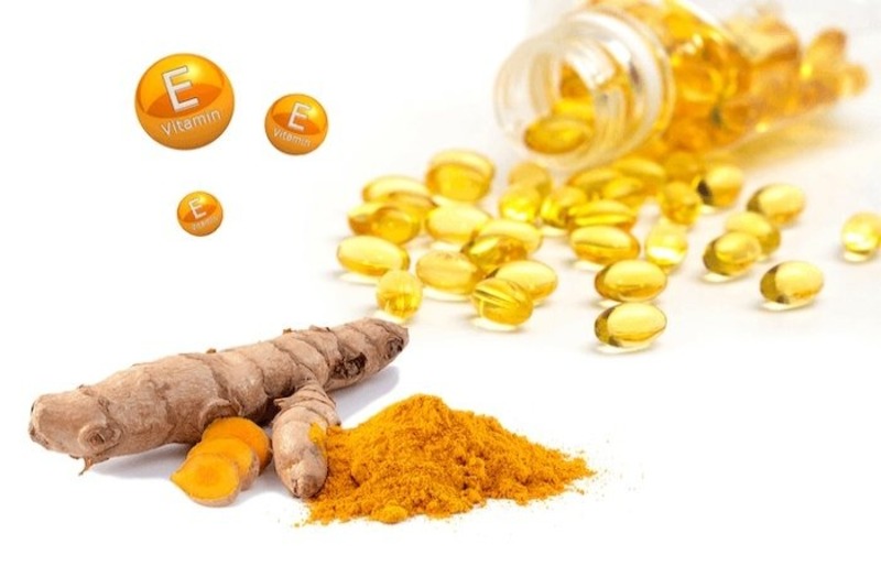Tinh bột nghệ và vitamin E có tác dụng làm đẹp hiệu quả