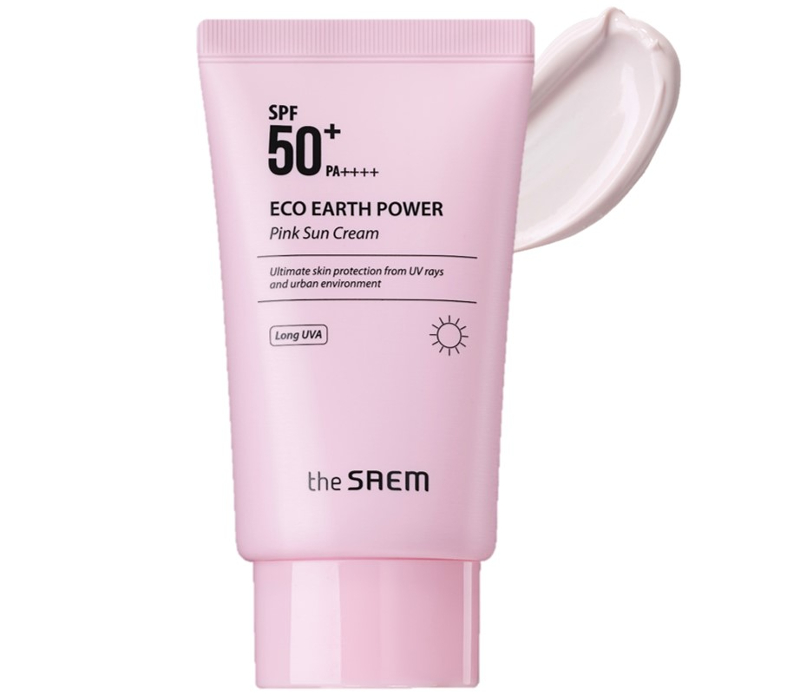  The Saem Eco Earth Power Pink Sun Cream SPF50+ PA++++