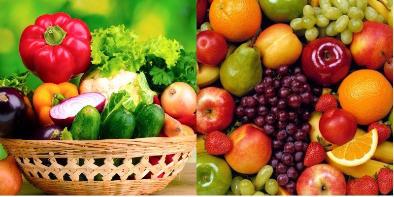 Nên bổ sung rau xanh và trái cây để cân bằng dinh dưỡng