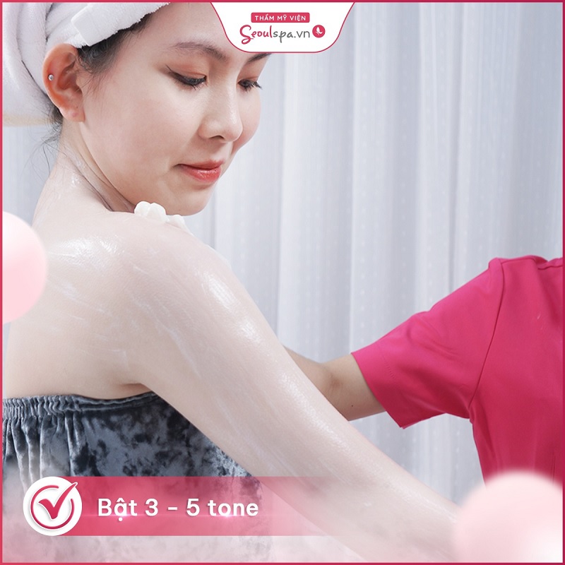Tắm trắng giúp da bạn bật 3-5 tone sau khi hoàn thành liệu trình