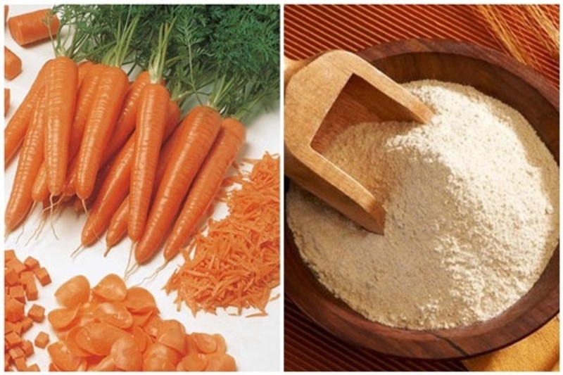Mặt nạ cà rốt và bột mì có công dụng dưỡng trắng da
