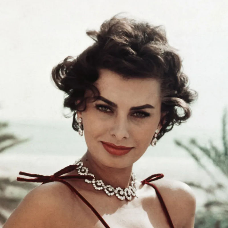 Sophia Loren nổi tiếng với cặp lông mày màu đen rậm hoàn hảo