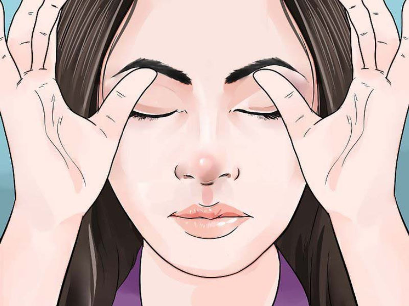 Bài tập làm mờ nếp nhăn ở mí mắt và nâng giúp nâng cơ ở chân mày